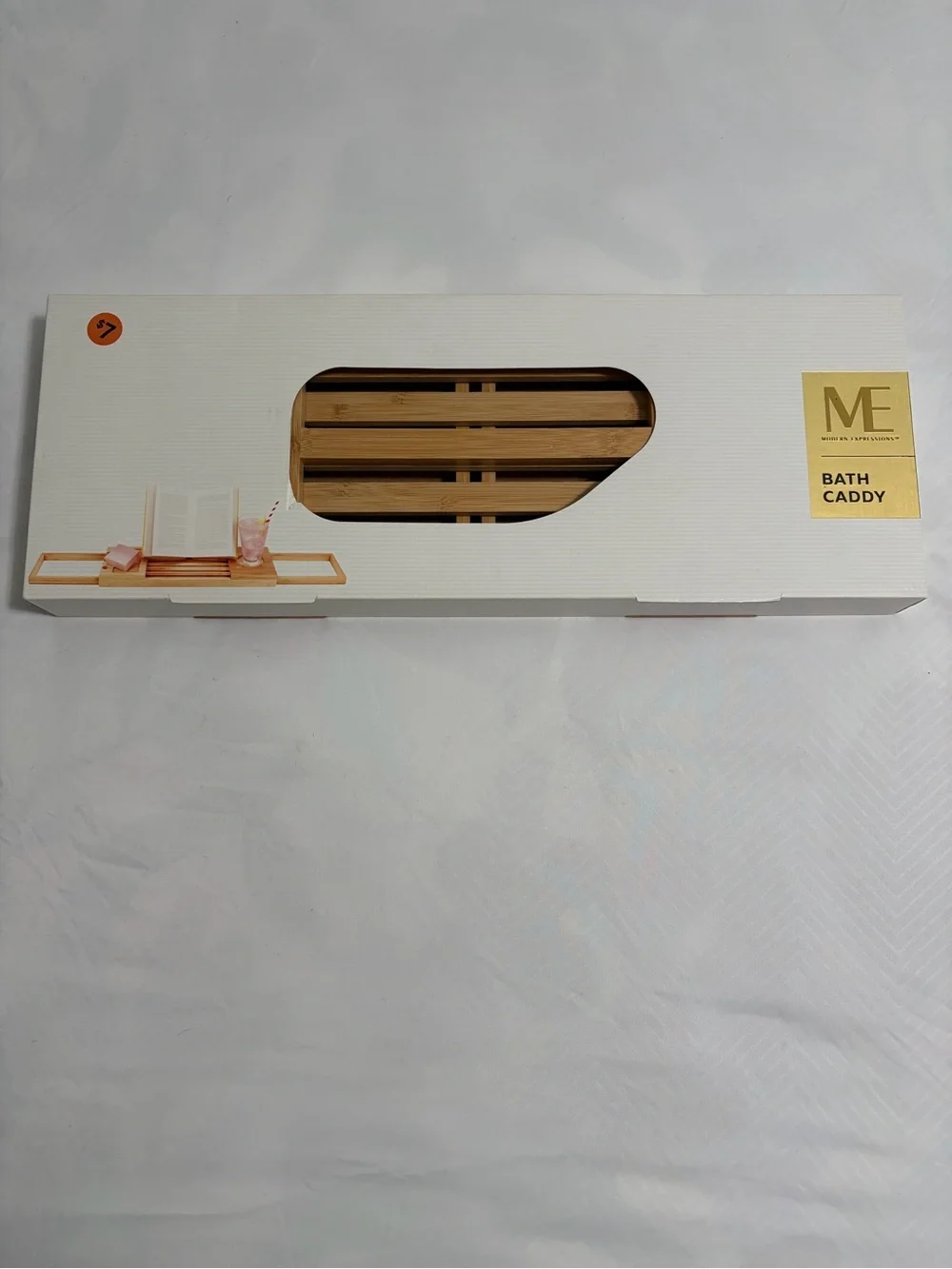 ME Makeover Essentials Natural Bamboo Wood Tone Bath Caddy